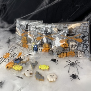 HALLOWEENI mini mézeskalácsok szettben, Halloweenes tasakban - Meska.hu