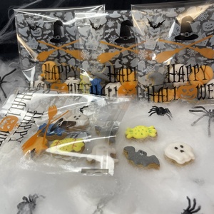 HALLOWEENI mini mézeskalácsok szettben, Halloweenes tasakban - élelmiszer - édesség - mézeskalács - Meska.hu