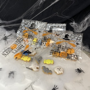 HALLOWEENI mini mézeskalácsok szettben, Halloweenes tasakban - élelmiszer - édesség - mézeskalács - Meska.hu
