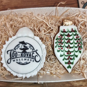 Egyedi logózott mézeskalács - karácsony - karácsonyi ajándékozás - karácsonyi képeslap, üdvözlőlap, ajándékkísérő - Meska.hu