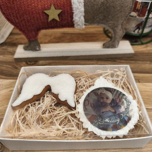 Egyedi fényképes mézeskalács - karácsony - karácsonyi ajándékozás - karácsonyi képeslap, üdvözlőlap, ajándékkísérő - Meska.hu