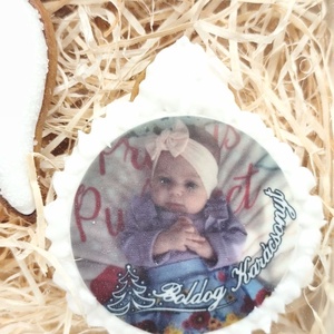 Egyedi fényképes mézeskalács, Karácsony, Karácsonyi ajándékozás, Karácsonyi képeslap, üdvözlőlap, ajándékkísérő, Mézeskalácssütés, MESKA