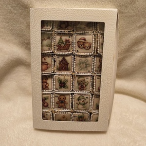 Egyedi adventi mézeskalács naptár, Karácsony, Karácsonyi ajándékozás, Karácsonyi képeslap, üdvözlőlap, ajándékkísérő, Mézeskalácssütés, MESKA