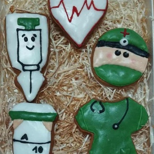 Orvos köszönő ajándék mézeskalács, Otthon & Életmód, Dekoráció, Dísztárgy, Mézeskalácssütés, MESKA