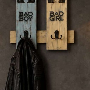 BAD BOY/GIRL fali fogas  - otthon & életmód - bútor - fogas - Meska.hu