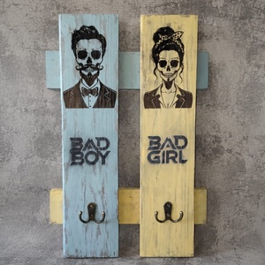 BAD BOY/GIRL fali fogas  - otthon & életmód - bútor - fogas - Meska.hu