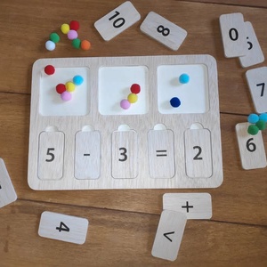 Montessori matematikai számoló- és műveleti tábla 1�20-ig - Meska.hu