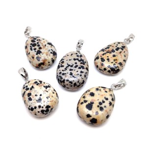 20/25mm Jáspis dalmata csepp medál, Ékszer, Nyaklánc, Medál, , MESKA