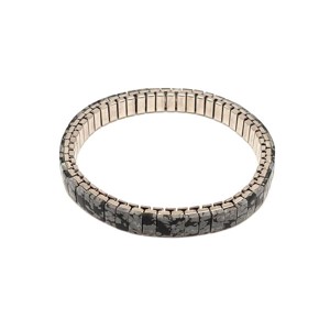 Obszidián hópehely rugalmas ásvány karkötő 6mm, Ékszer, Karkötő, Ásványkarkötő, , MESKA