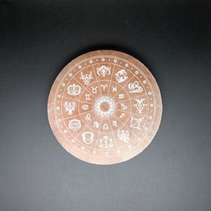 Szelenit korong zodiákus narancs 8cm, Kellékek & szerszámok, Ásvány alapanyag, Szelenit korong, , MESKA