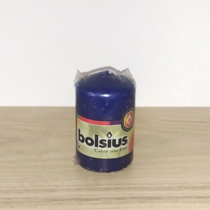 Bolsius gyertya kék - kellékek & szerszámok - dekorációs kellékek - dekorációs gyertya - Meska.hu