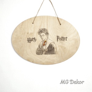 Harry Potter falidísz, Otthon & Életmód, Dekoráció, Fali és függő dekoráció, Falra akasztható dekor, Decoupage, transzfer és szalvétatechnika, Festett tárgyak, MESKA