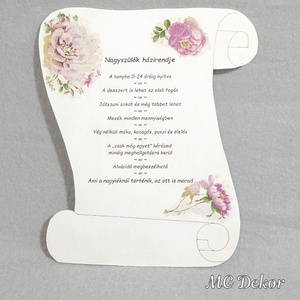 Nagyszülők házirendje, Otthon & Életmód, Dekoráció, Dísztárgy, Decoupage, transzfer és szalvétatechnika, Festett tárgyak, MESKA