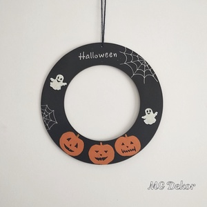 Halloweeni ajtódísz tökökkel - Meska.hu