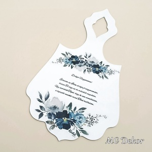 Nagymama köszöntő vágódeszka - kék virágos , Otthon & Életmód, Konyhafelszerelés, tálalás, Konyhai dekoráció, Konyhai dísz, Decoupage, transzfer és szalvétatechnika, MESKA