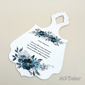 Nagymama köszöntő vágódeszka - kék virágos  - otthon & életmód - konyhafelszerelés, tálalás - konyhai dekoráció - konyhai dísz - Meska.hu