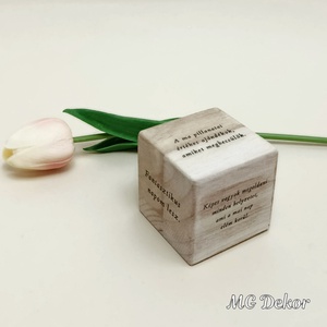 Pozitív gondolatok fakocka - otthon & életmód - dekoráció - dísztárgy - Meska.hu