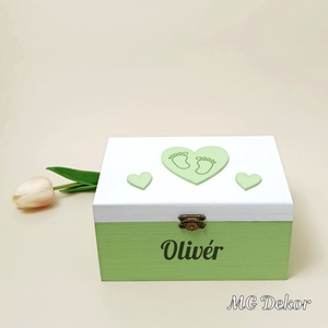 Emlékgyűjtő doboz - zöld  - Meska.hu