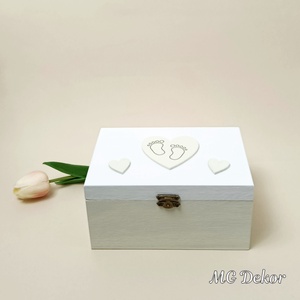 Emlékgyűjtő doboz - sárga  - otthon & életmód - babaszoba, gyerekszoba - babaszoba dekoráció - Meska.hu