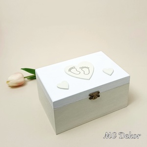 Emlékgyűjtő doboz - sárga  - otthon & életmód - babaszoba, gyerekszoba - babaszoba dekoráció - Meska.hu