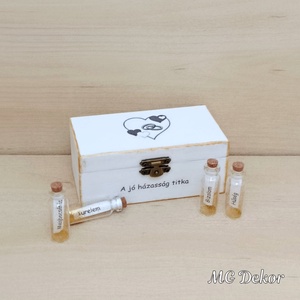 Jó házasság titka nászajándék - arany színű , Esküvő, Emlék & Ajándék, Nászajándék, Esküvői pénzátadó doboz, Decoupage, transzfer és szalvétatechnika, Festett tárgyak, MESKA