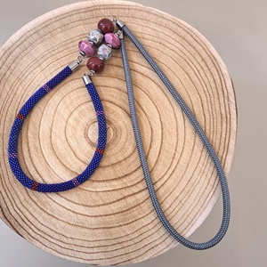 Hosszú horgolt lánc,királykék - ékszer - nyaklánc - hosszú nyaklánc - Meska.hu