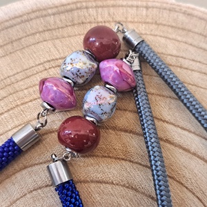 Hosszú horgolt lánc,királykék - ékszer - nyaklánc - hosszú nyaklánc - Meska.hu