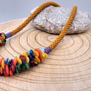 Szines kagylók tánca - ékszer - nyaklánc - medál nélküli nyaklánc - Meska.hu