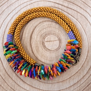 Szines kagylók tánca - ékszer - nyaklánc - medál nélküli nyaklánc - Meska.hu