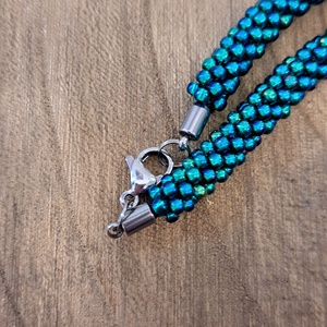 Malachit lánc - ékszer - nyaklánc - medál nélküli nyaklánc - Meska.hu