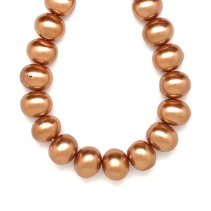 Kagyló bevonatos ovál arany 15-17mm ékszerkészítő alapanyag (füzér), Kellékek & szerszámok, Ásvány alapanyag, Ásványfüzér, , MESKA