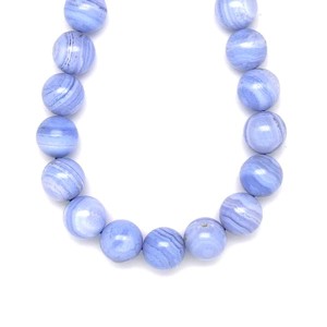 Kalcedon golyó AA 14mm ékszerkészítő alapanyag (füzér), Kellékek & szerszámok, Ásvány alapanyag, Ásványfüzér, , MESKA