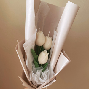 Gyertya tulipáncsokor (szójagyertyából) - kézműves ajándék bármilyen alkalomra - otthon & életmód - gyertya, illat, aroma - gyertya - Meska.hu