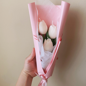 Gyertya tulipáncsokor (szójagyertyából) - kézműves ajándék bármilyen alkalomra - otthon & életmód - gyertya, illat, aroma - gyertya - Meska.hu