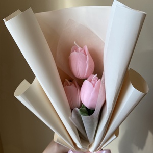 Gyertya tulipáncsokor (szójagyertyából) - kézműves ajándék bármilyen alkalomra - otthon & életmód - gyertya, illat, aroma - gyertya - Meska.hu
