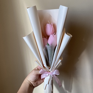 Gyertya tulipáncsokor (szójagyertyából) - kézműves ajándék bármilyen alkalomra - otthon & életmód - gyertya, illat, aroma - gyertya - Meska.hu