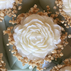 Gyertya virágbox (szójagyertyából) szülőköszöntő/tanúfelkérő és koszorúslányfelkérő - kézműves ajándék - otthon & életmód - gyertya, illat, aroma - gyertya - Meska.hu