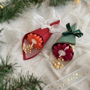 Karácsonyi gyertya margaréta mini csokor (szójagyertya) - kézműves ajándék bármilyen alkalomra, Otthon & Életmód, Gyertya, illat, aroma, Gyertya, Gyertya-, mécseskészítés, MESKA