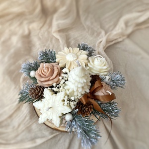 Gyertya virágbox (szójagyertyából) - kézműves ajándék bármilyen alkalomra - otthon & életmód - gyertya, illat, aroma - gyertya - Meska.hu