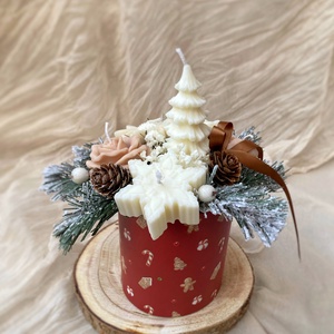 Gyertya virágbox (szójagyertyából) - kézműves ajándék bármilyen alkalomra - otthon & életmód - gyertya, illat, aroma - gyertya - Meska.hu