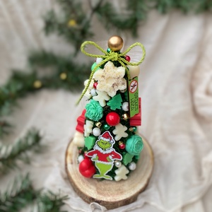 Grincs inspirálta dísz forralt bor illatú illatviasszal (szójaviaszból), Otthon & Életmód, Gyertya, illat, aroma, Gyertya, Gyertya-, mécseskészítés, MESKA