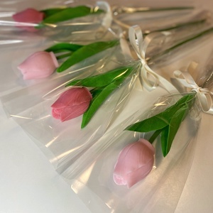 Illatos tulipán illatviasz élethű száron (szójaviaszból) - kézműves ajándék Valentin napra, Nőnapra vagy más alkalomra, Otthon & Életmód, Gyertya, illat, aroma, Gyertya, Gyertya-, mécseskészítés, MESKA