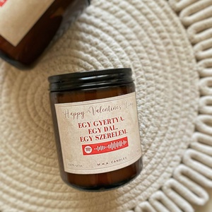 Személyre szabható Spotify gyertya (szójaviaszból) � egyedi, romantikus ajándék kedvenc dallal - Meska.hu