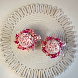 Gyertya virágbox (szójagyertyából) szülőköszöntő/tanúfelkérő és koszorúslányfelkérő - kézműves ajándék - otthon & életmód - gyertya, illat, aroma - gyertya - Meska.hu