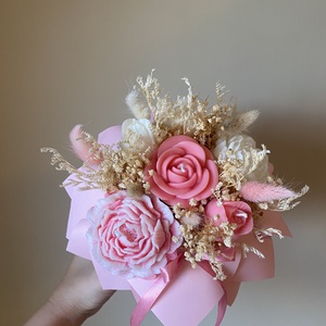 Gyertya virágbox (szójagyertyából) - kézműves ajándék bármilyen alkalomra - otthon & életmód - gyertya, illat, aroma - gyertya - Meska.hu