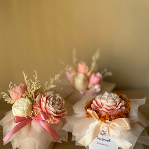 Gyertya virágbox (szójagyertyából) hálaajándék/köszönőajándék - kézműves ajándék, Otthon & Életmód, Gyertya, illat, aroma, Gyertya, Gyertya-, mécseskészítés, MESKA