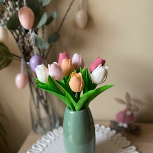 Illatos tulipán illatviasz élethű száron (szójaviaszból) vázával - tökéletes Anyák napi ajándék, Otthon & Életmód, Virágdekoráció, Virágdíszek, Asztali virágdísz, , MESKA