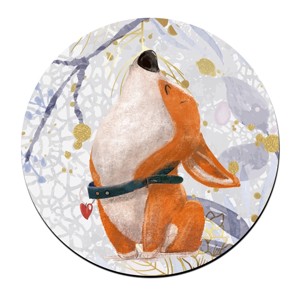 Cuki corgi kutyus mintás bögre alátét, , , MESKA