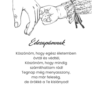 Édesanya/Édesapa köszöntő kép - esküvő - emlék & ajándék - köszönőajándék - Meska.hu