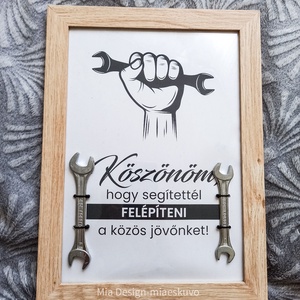 Édesapa/örömapa köszöntő ajándék sötét tölgy keretettel - esküvő - emlék & ajándék - köszönőajándék - Meska.hu